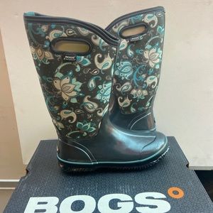 Bogs Women's Classic Paisley Boot,Dark Gray Multi Rubber,US 12 M..